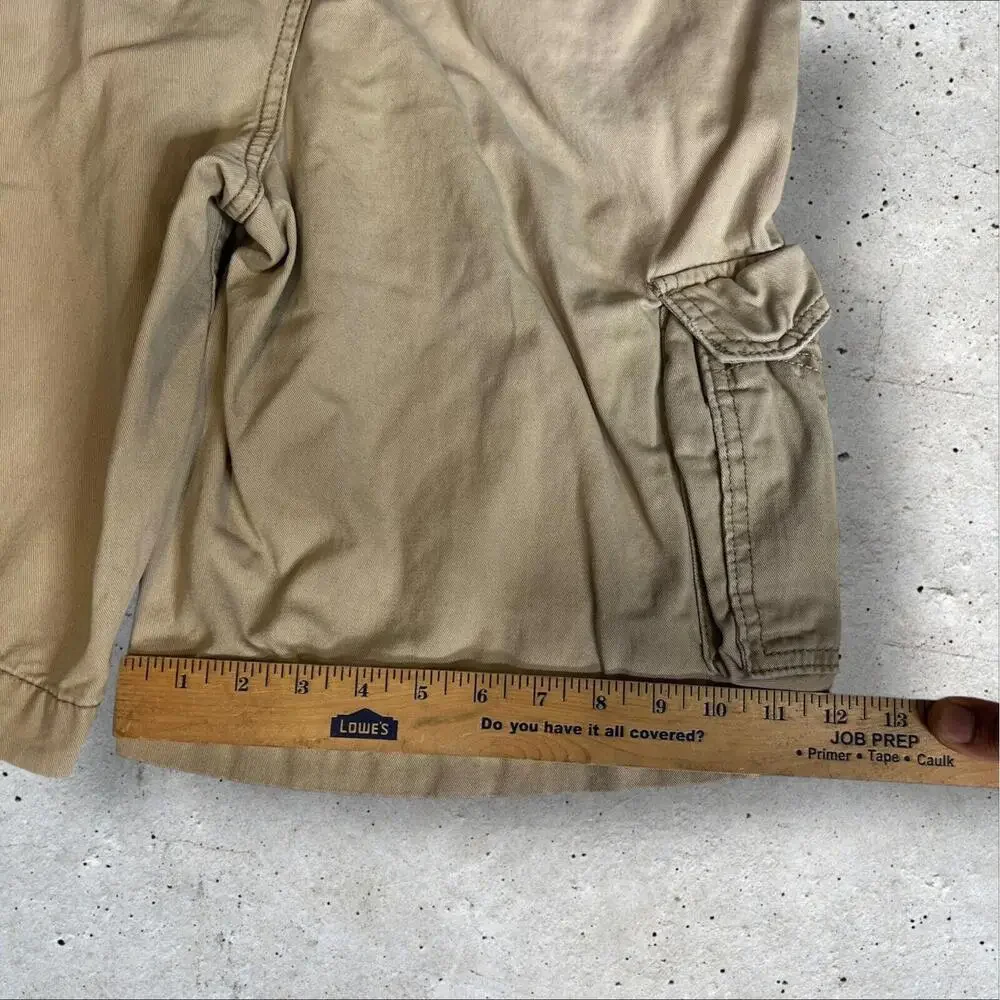 Aeropostale Shorts Mens‎ Beige Khaki Drawstring Flap Cargo Pockets y2k Size 32